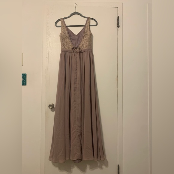 JJs house light purple size 6 black tie dress - Picture 2 of 6